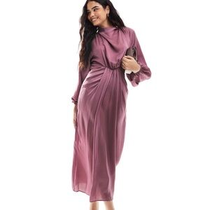 Brand new ASOS berry dress. Never worn. Size US 8. Modest fit.